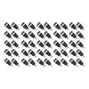 Telituny 4 mm High-Current Banana Sockets, Long Life, Red Copper, 50-Pack (Black) view 3