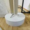 White Round Cylinder Stand, 39.9 x 30 cm, Display Stand for Wedding Dresses, Shoes, Cosmetics, and Food view 2