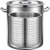 AYCDL 63-Qt Stainless Steel Stock Pot with Basket and Lid view 1