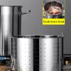 AYCDL 63-Qt Stainless Steel Stock Pot with Basket and Lid view 4