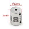 Precision Coupling, 1-Piece 5 × 8 mm Motor Jaw Shaft Coupling, OD 19 × 25 mm, 3/4/5/6/6.35/7/8/10 mm (3 × 6.35) view 3