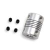 Precision Coupling, 1-Piece 5 × 8 mm Motor Jaw Shaft Coupling, OD 19 × 25 mm, 3/4/5/6/6.35/7/8/10 mm (3 × 6.35) view 4