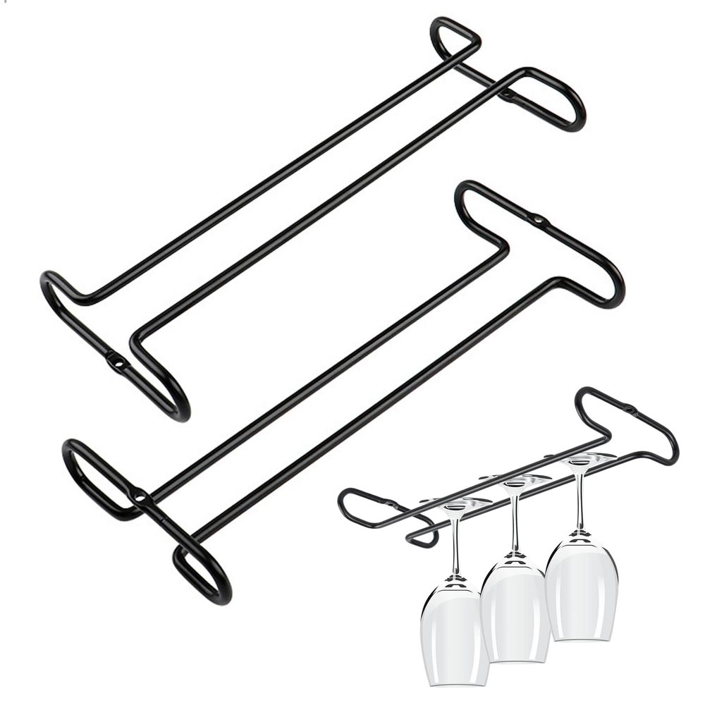 mongtsamz 2-Piece Hanging Wine Glass Holder Set