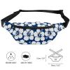 Dgsxynth Waist Bag, Skull with Flame, Adjustable Fanny Pack for Running, Hiking, Floral Hawaiian Style, 36 x 15 cm view 2