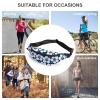 Dgsxynth Waist Bag, Skull with Flame, Adjustable Fanny Pack for Running, Hiking, Floral Hawaiian Style, 36 x 15 cm view 3