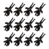 12 Black L Train Couplers for 1:87 HO Model Trains view 1