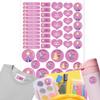 Kids' Name Stickers for School & Daycare, 50-Pack, Personalized, Dishwasher-Safe, Princess & Dragon Mix view 1