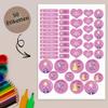 Kids' Name Stickers for School & Daycare, 50-Pack, Personalized, Dishwasher-Safe, Princess & Dragon Mix view 3