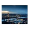 artboxONE XL Puzzle (1,000 Pieces) – Blue Hour in Bonn, Post Tower Architecture view 1
