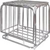 ASerZenith Rolling Ball Cart, Foldable Sports Ball Storage Cart with Lid, Large-Capacity Basketball Organizer, Silver, 80 × 60 × 70 cm view 1