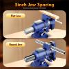 JJsdwin Heavy-Duty Bench Vise, 5-Inch Professional Vise with 360° Swivel Base, for Mechanics and Engineers view 4