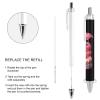 THKVSV Flamingo Donuts with Sprinkles Printed Retractable Ballpoint Pen, Blue, 0.5 mm Tip, for Work and Office, 1 pc view 4