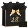 AOOSU 18th Birthday Gift Bag Set, Black view 1