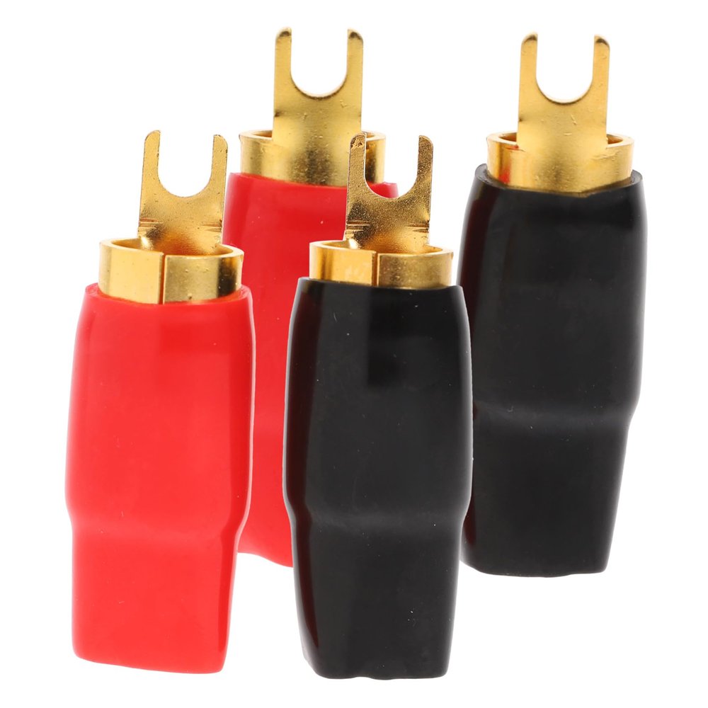 Cabilock Crimp Connectors for Speaker Cables, Flat Spade Terminals