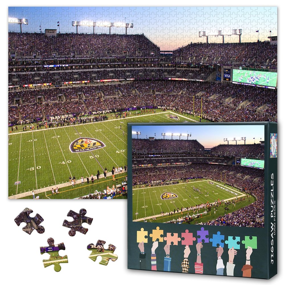 1000-Piece Puzzle for Adults: M&T Bank Stadium Football Arena, 50.5 x 70.5 cm