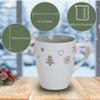 Christmas Mugs, 36-Piece Carton – 300 ml Gray and White Christmas Coffee Mugs view 2
