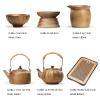 YoeEoay Handmade Asian Ceramic Tea Set, 300 ml Teapot, 6 x 70 ml Cups, Style 3 view 2