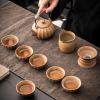 YoeEoay Handmade Asian Ceramic Tea Set, 300 ml Teapot, 6 x 70 ml Cups, Style 3 view 4