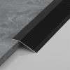 Aluminum Floor Transition Strip, 3-Pack, 0.9 m Each, Matte Black, 7 cm Wide view 1