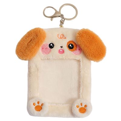 Plush Card Holder with Cartoon Animal Designs for Kids