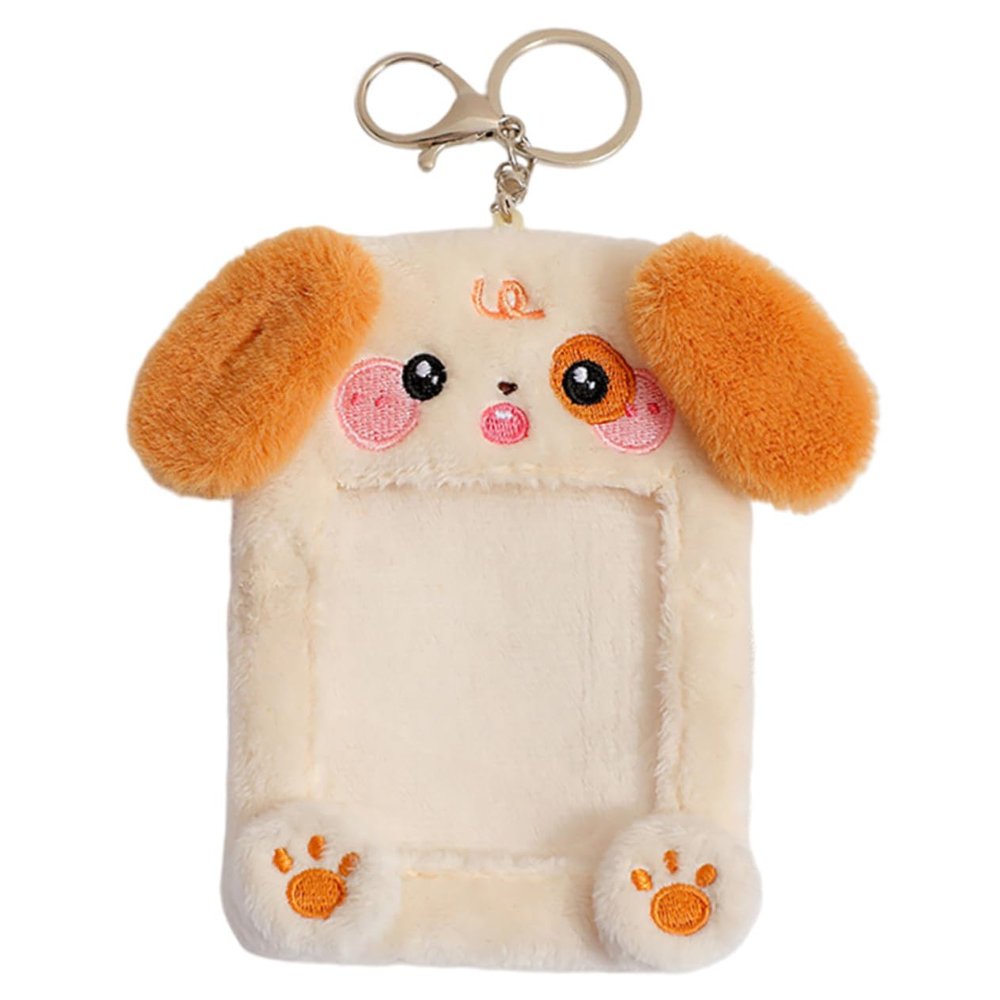 Plush Card Holder with Cartoon Animal Designs for Kids
