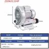 ERSINIAN Regenerative Vortex Ring Blower, 0.16–1.49 HP, for Blowing or Suction (250 W/0.33 HP) view 4