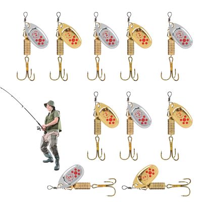 Spinnerbait with Treble Hook for Trout, Crappie, Bluegill, Salmon and Cod