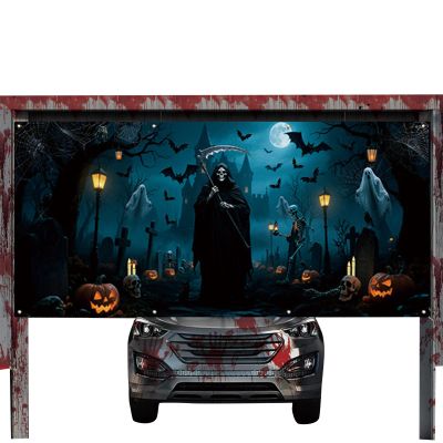 Halloween Garage Door Decoration, Spooky Wall Decor