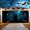 Halloween Garage Door Decoration, Spooky Wall Decor view 3