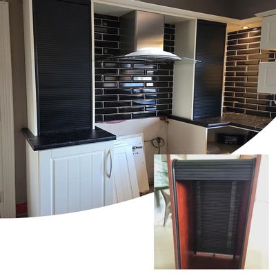ZIMGOD Black Folding Cabinet Door, 90 x 105 cm