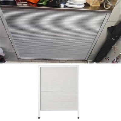 ZIMGOD Folding Sliding Door for Kitchen Cabinets, White, No-Drill, 80 x 125 cm