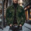Men's Corduroy Cargo Jacket with Stripes view 2