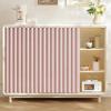 Custom-Made Foldable Cabinet Curtain with Sliding Rails for Wardrobes, Bookshelves and Storage Cabinets, Pink, W140 x H50 cm view 1