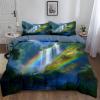 3-Piece Reversible Duvet Cover Set, Soft and Breathable, 155 x 220 cm, Tropical Mountain Design view 1