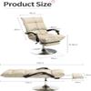 Portable Massage and Beauty Chair with Adjustable Height, Swivel and Footrest view 2