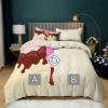 Generic Bedding Set 240 x 220 cm for Teen Girls, Iron-Free Cooling Duvet Cover Set, Grid Ice Cream Chocolate Sprinkles, Light Yellow view 3