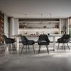 STOOLINK Set of 4 Modern Velvet Dining Chairs with Arms, Black view 3