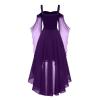 Women's Gothic Medieval Witch Costume Dress with Corset, Black view 4