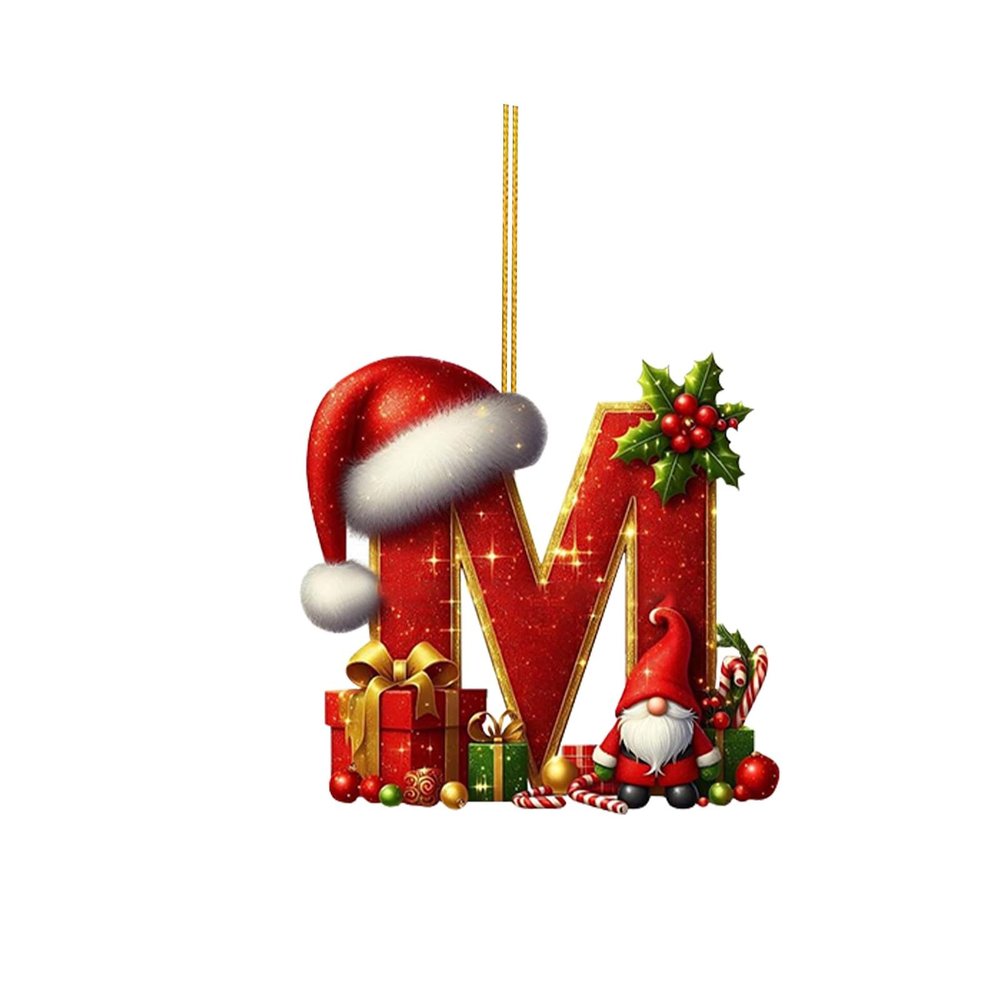 Christmas Tree Letter Ornaments A-Z