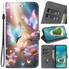 YKTO Flip Wallet Case for Motorola Moto G 5G 2025, Butterflies and Flowers view 1