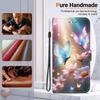 YKTO Flip Wallet Case for Motorola Moto G 5G 2025, Butterflies and Flowers view 2