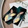 YKTO Wallet Flip Case for Motorola Moto E40, PU Leather, Multicolor Fluorescent Leaves view 3