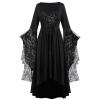 Women's Gothic Witch Dress with Trumpet Sleeves view 1