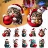 Cute Cat Christmas Ornament view 2