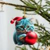Cute Cat Christmas Ornament view 3