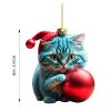 Cute Cat Christmas Ornament view 4