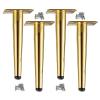 EBZFASO Wooden Replacement Legs for Chairs, 4-Piece Cone-Shaped Modern Furniture Feet, Gold, 15 cm view 1