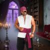Men's Pirate Outfit with Bandana, Belt, Eye Patch, Earring, Shirt and Pants view 2