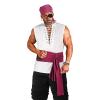 Men's Pirate Outfit with Bandana, Belt, Eye Patch, Earring, Shirt and Pants view 4