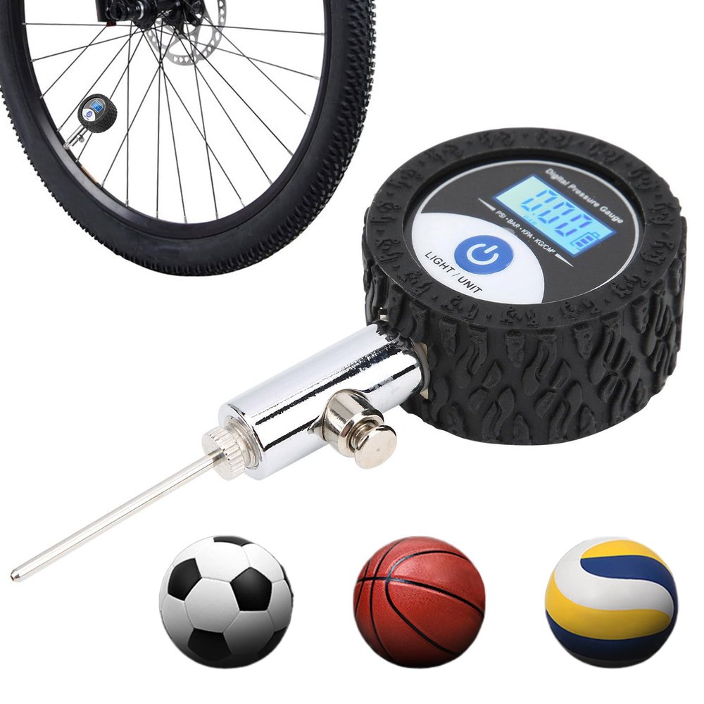 laxreheye Ball Pump with Pressure Gauge, Digital Air Pressure Gauge for